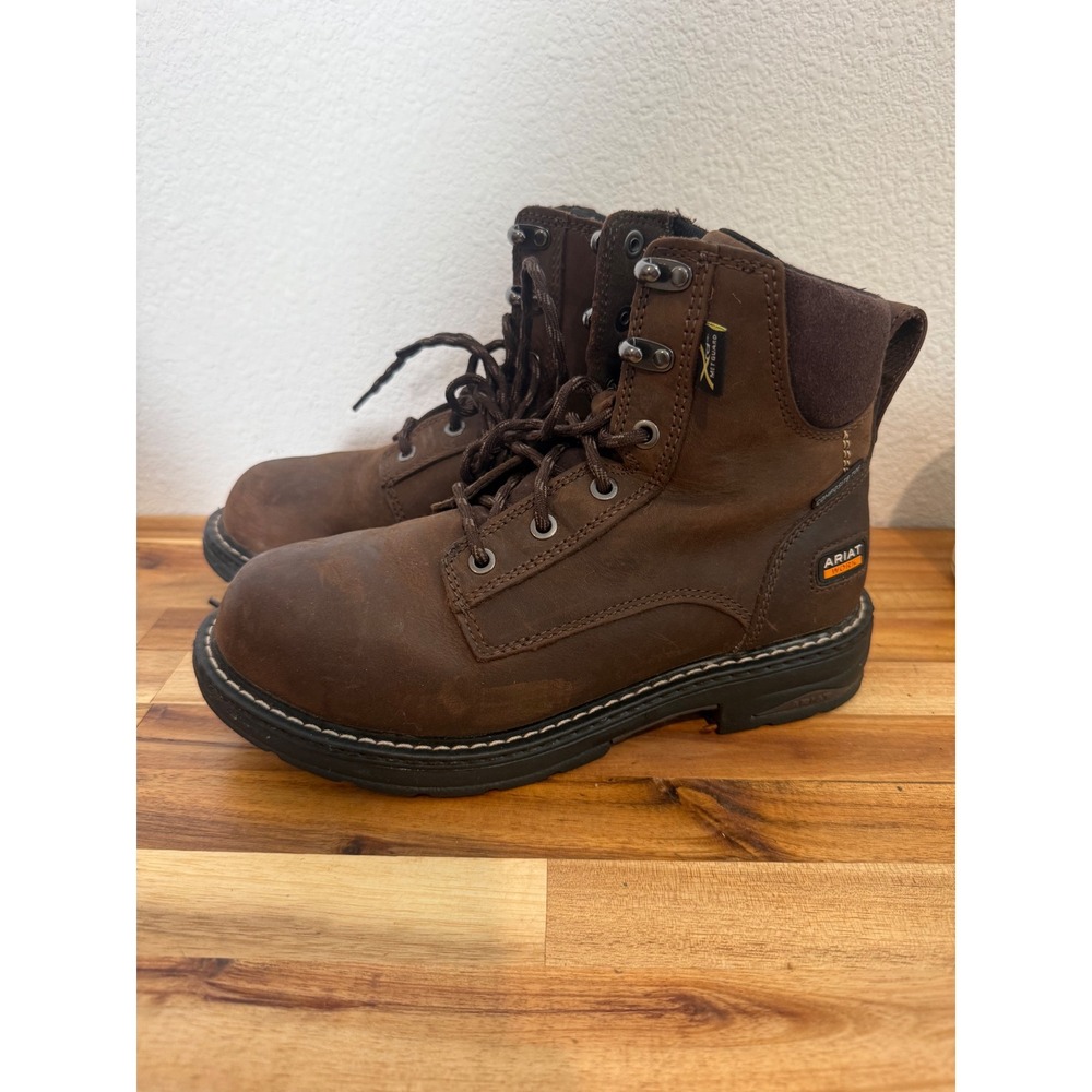 Ariat Casey Composite Toe MetGuard Brown Leather Work Boots 10033995 Womens 7B
